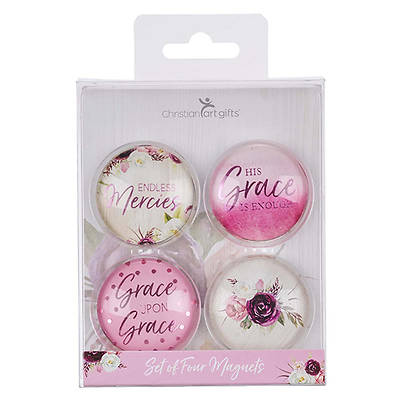 Picture of Magnet Set Glass His Grace Is Enough - 2 Cor 12