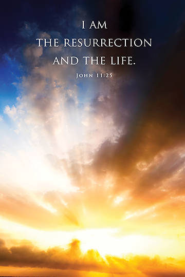 Picture of I Am the Resurrection Funeral Bulletin (Package of 100)