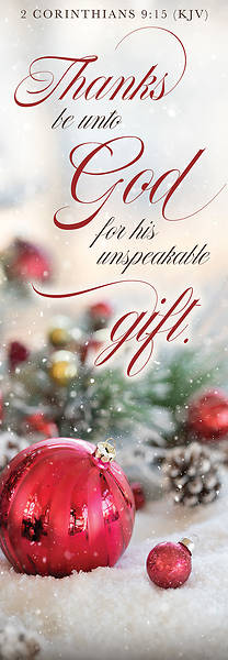 Picture of Banner Thanks Be Unto God Gift Christmas 2 x 6 Vinyl