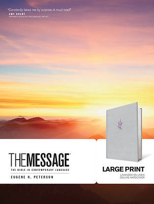 Picture of The Message Large Print Lavender on Linen