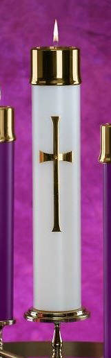 Picture of Lux Mundi Liquid Wax Latin Cross Christ Candle Shell Shell
