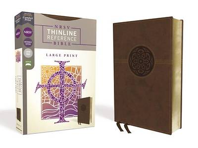 Picture of NRSV, Thinline Reference Bible, Large Print, Leathersoft, Brown, Comfort Print