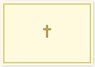 Picture of Gold Cross Note Cards [With 15 Envelopes]