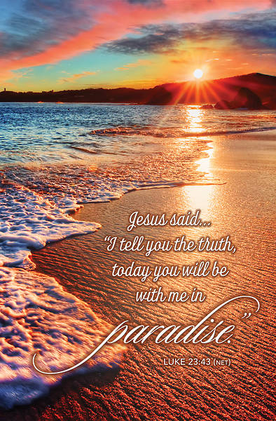 Picture of Today You Will Be With Me Funeral Regular Size Bulletin