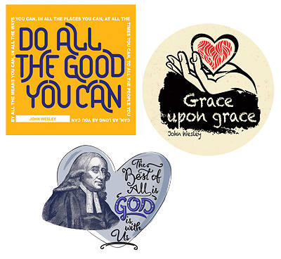 Picture of John Wesley Stickers (Package of 6)