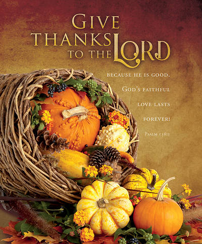 Picture of Give Thanks to The Lord Psalm 136:1 Bulletin Legal