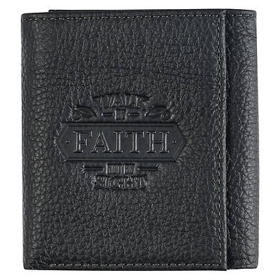 Picture of Genuine Full Grain Leather Rfid Blocking Scripture Wallet for Men