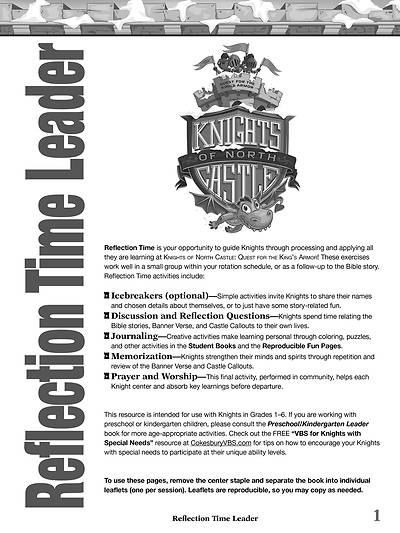 Picture of Vacation Bible School (VBS) 2020 Knights of North Castle Reflection Time Leader