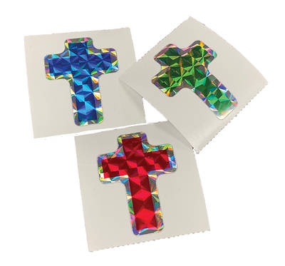 Picture of Vacation Bible School VBS 2022 I've Got This With Jesus Bling Cross Stickers (1 roll/100 stickers)