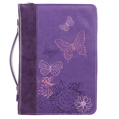 Picture of Luxleather Purple Butterflies Lg