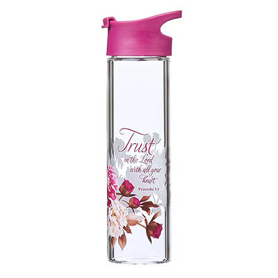 Picture of Water Bottle Glass Trust in the Lord - Prov 3