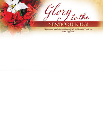 Picture of Glory to the Newborn King Christmas Letterhead