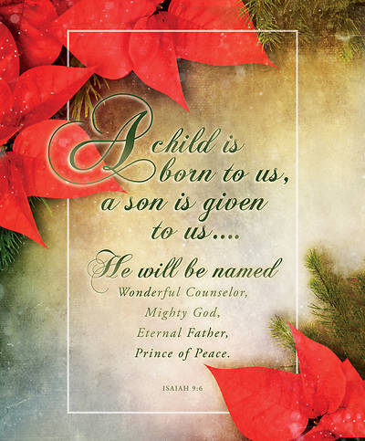 Picture of Christmas A Child is Born Isaiah 9:6 Bulletin Legal