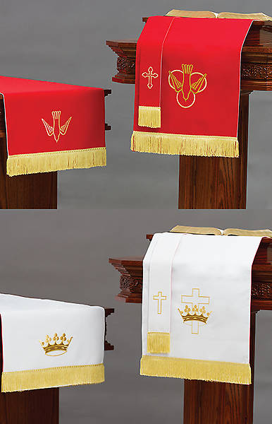 Picture of Reversible Ready-Made Parament Set Red and White  3-Piece Extra Long