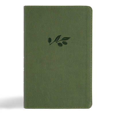 Picture of CSB Large Print Personal Size Reference Bible, Digital Study Edition, Olive Leathertouch