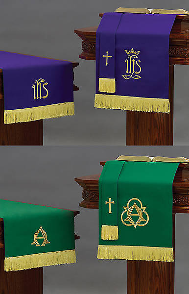 Picture of Reversible Ready-Made Parament Set Purple and Green  3-Piece Extra Long