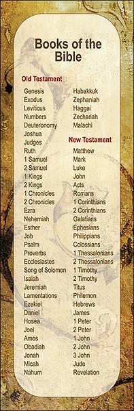 Picture of Books of the Bible Bookmark
