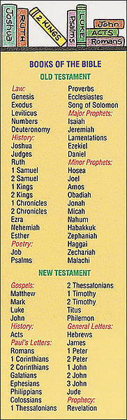 Picture of Books of the Bible Bookmark