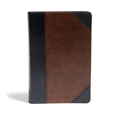 Picture of CSB Large Print Personal Size Reference Bible, Black/Brown Leathertouch, Indexed