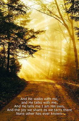 Picture of He Walks with Me Bulletin (Pkg 100) Funeral