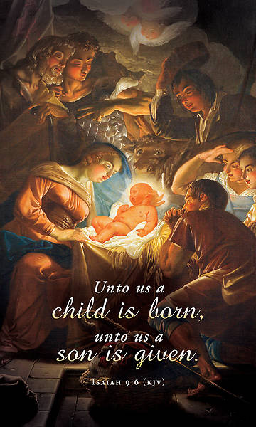 Picture of Banner Christmas Unto Us a Child is Born 3 x 5 Vinyl