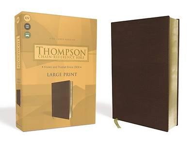 Picture of Kjv, Thompson Chain-Reference Bible, Large Print, Leathersoft, Brown, Red Letter