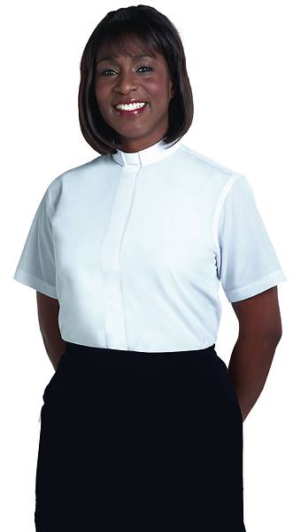 Picture of Murphy Women's Short Sleeve Tab Collar Clergy Blouse