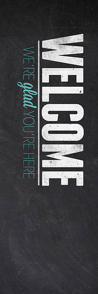 Picture of Slate Welcome 2' x 6' Banner