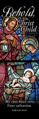 Picture of Behold the Christ Child Christmas 2' X 6' Fabric Banner