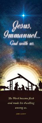 Picture of Banner Jesus Immannuel Christmas 2 x 6 Fabric