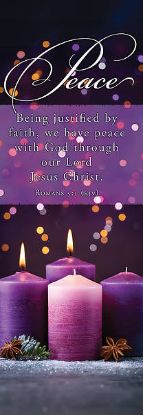 Picture of Banner Peace Being Justified Advent 2 x 6 Fabric