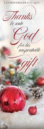 Picture of Banner Thanks Be Unto God Gift Christmas 2 x 6 Fabric