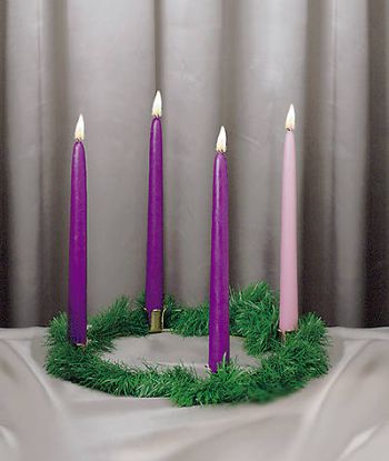 Picture of Advent Wreath with Evergreen & Candles