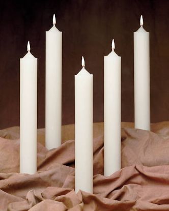 Picture of 51% Beeswax Altar Candles Emkay 12 x 1 1/2 Pack of 12 All Purpose End
