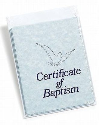 Picture of Certificate of Baptism Package of 6
