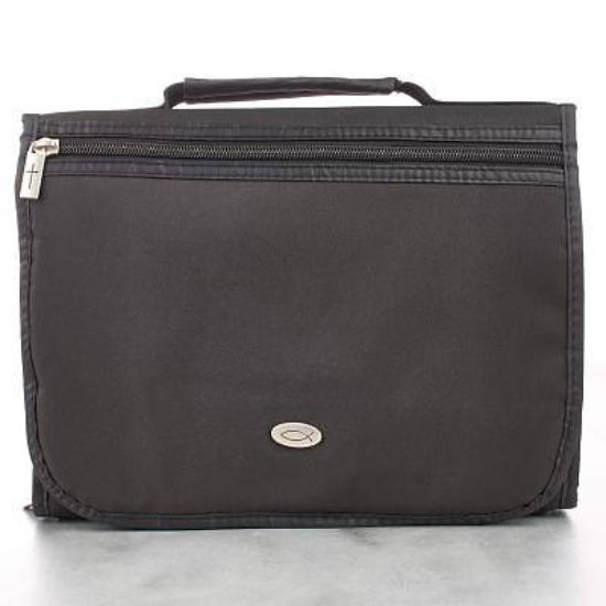 Picture of Bible Cover Tri-Fold Black Extra Large