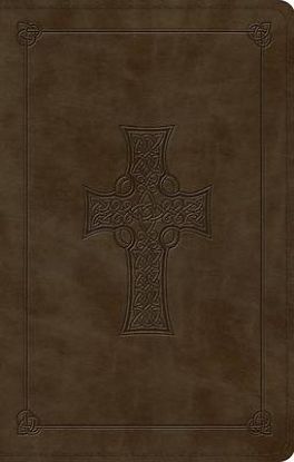 Picture of ESV Large Print Value Thinline Bible (Trutone, Olive, Celtic Cross Design)