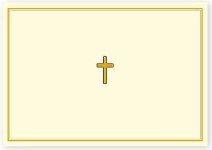 Picture of Gold Cross Note Cards [With 15 Envelopes]