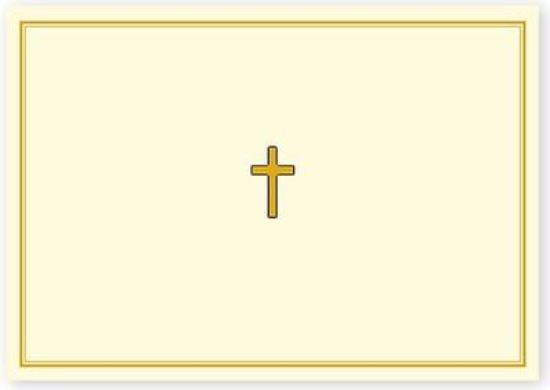 Picture of Gold Cross Note Cards [With 15 Envelopes]