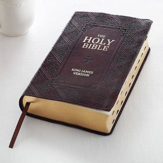 Picture of KJV Giant Print Lux-Leather Pattern Dark Brown