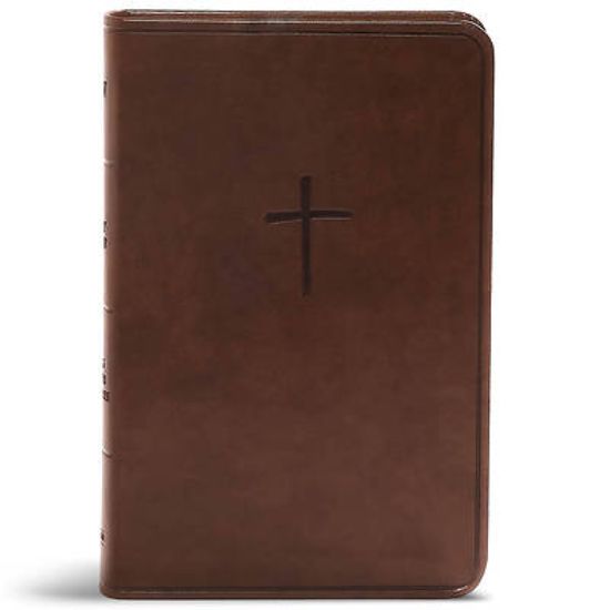 Picture of CSB Compact Bible, Brown Leathertouch, Value Edition