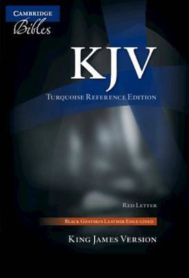 Picture of KJV Turquoise Reference Bible, Black Goatskin Leather, Red-Letter Text