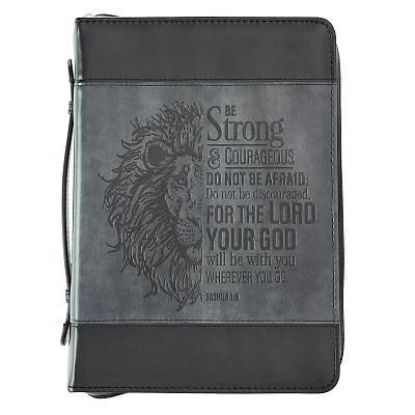 Picture of Be Strong Bible Cover Large Lux-Leather Joshua 1:9