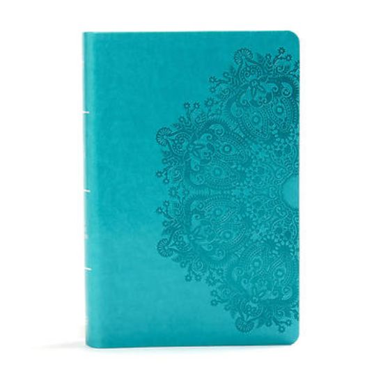 Picture of KJV Large Print Personal Size Reference Bible, Teal Leathertouch