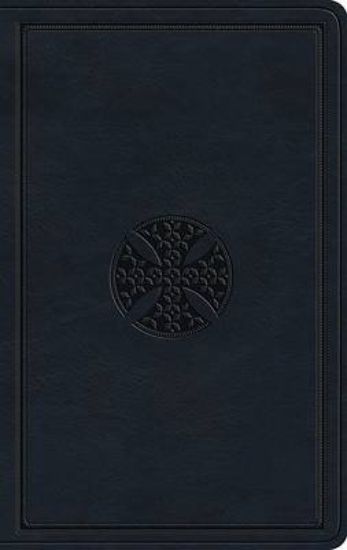 Picture of ESV Large Print Value Thinline Bible (Trutone, Navy, Mosaic Cross Design)