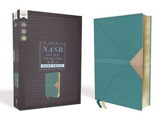 Picture of Nasb, Thinline Bible, Giant Print, Leathersoft, Teal, Red Letter Edition, 1995 Text, Comfort Print