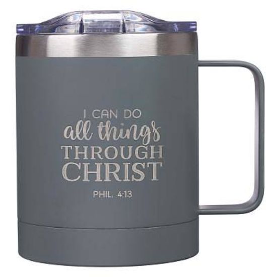 Picture of Mug Stainless Steel Camp Style All Things Through Christ Philippians 4:13