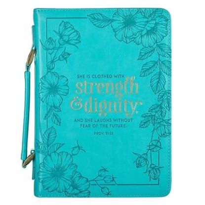 Picture of Bible Cover Fashion Large She Is Clothed with Strength Proverbs 31