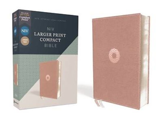 Picture of Niv, Larger Print Compact Bible, Leathersoft, Pink, Red Letter, Comfort Print