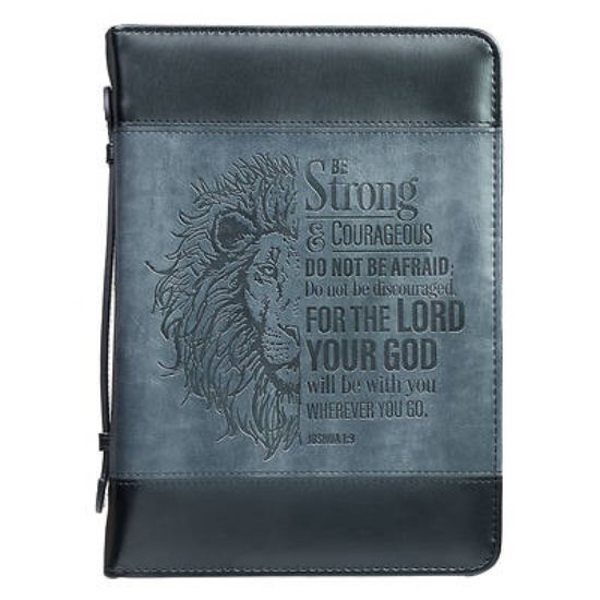 Picture of Bible Cover Faux Leather Be Strong Joshua 1